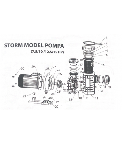 POMPA ÖN FİLTRE KAPAĞI STORM SERİ ATLASPOOL